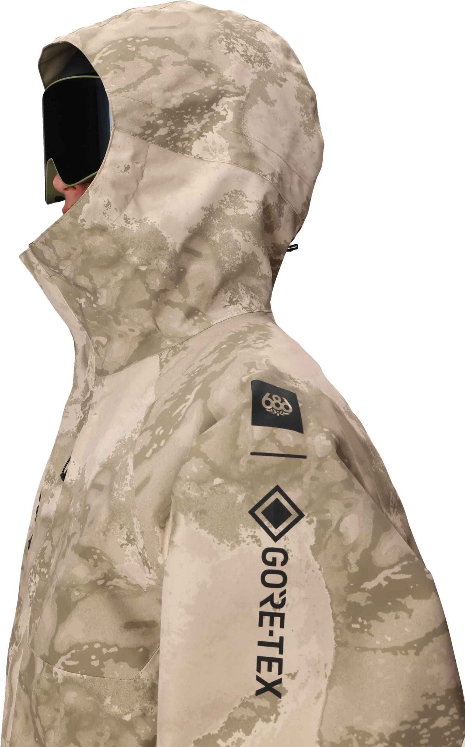 M Gore-Tex Core Shell Jacket Limestone Hemisphere Print – Image 2
