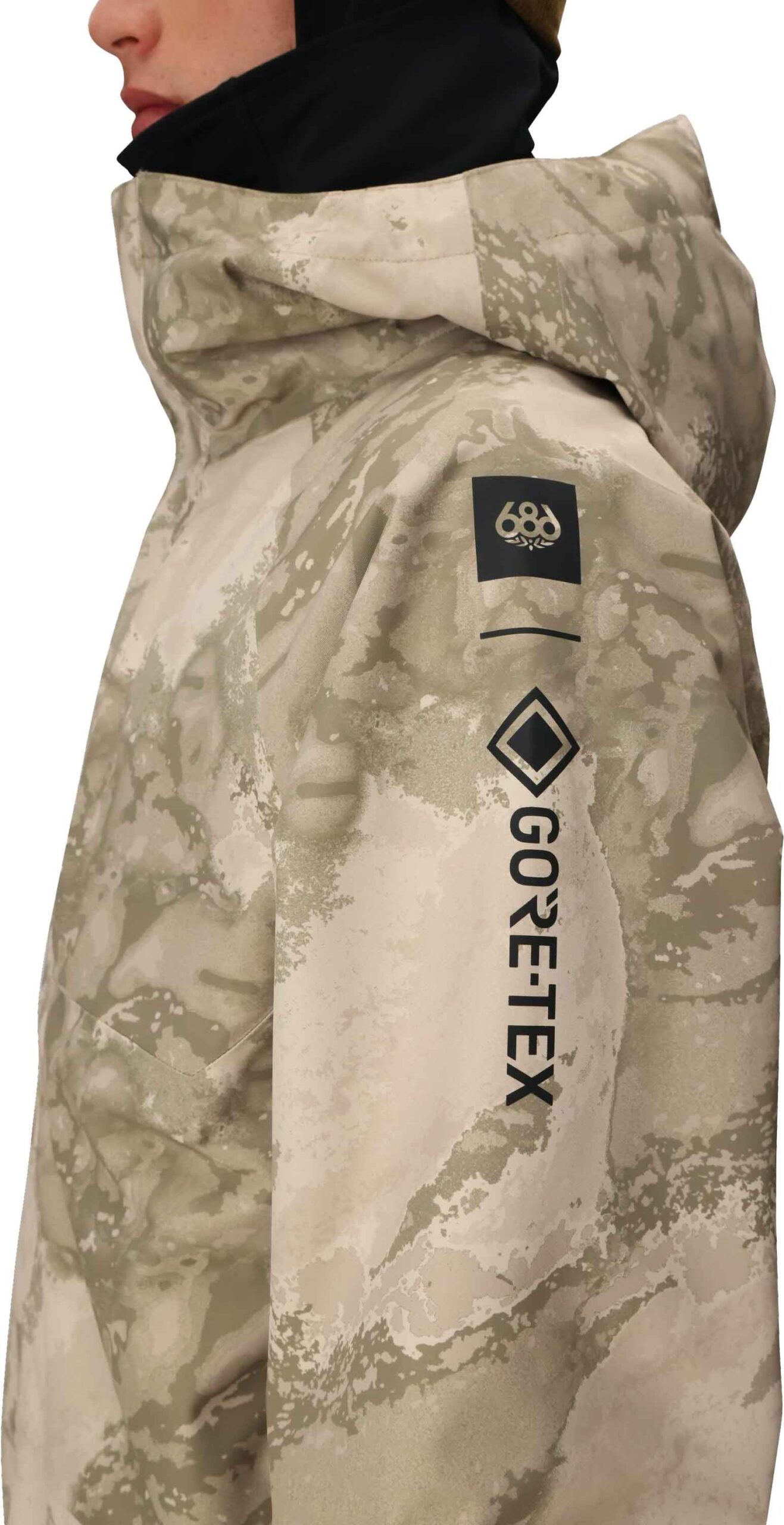 M Gore-Tex Core Shell Jacket Limestone Hemisphere Print – Image 3