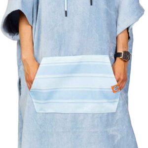 Poncho Jacquard Bleached Blue