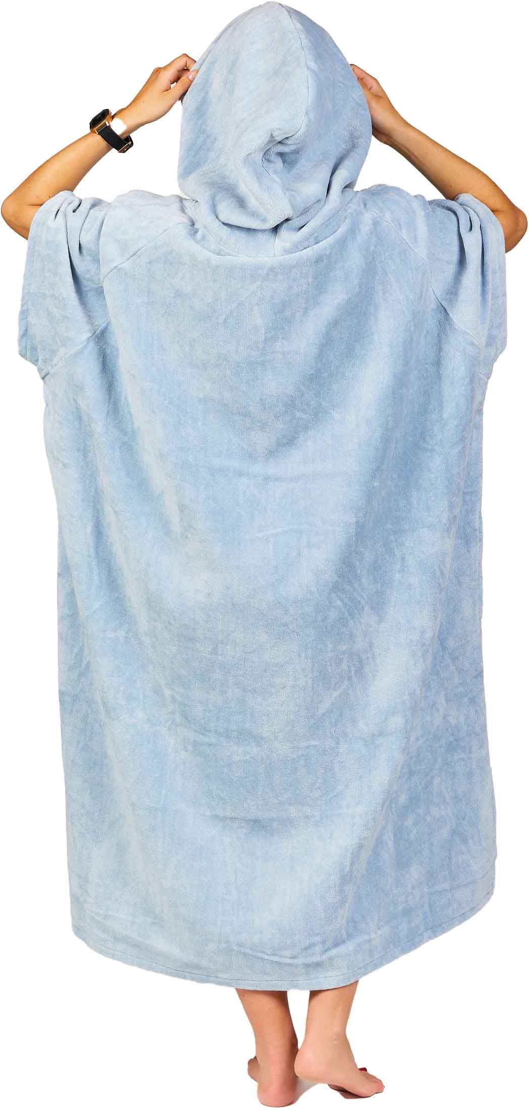 Poncho Jacquard Bleached Blue – Image 3