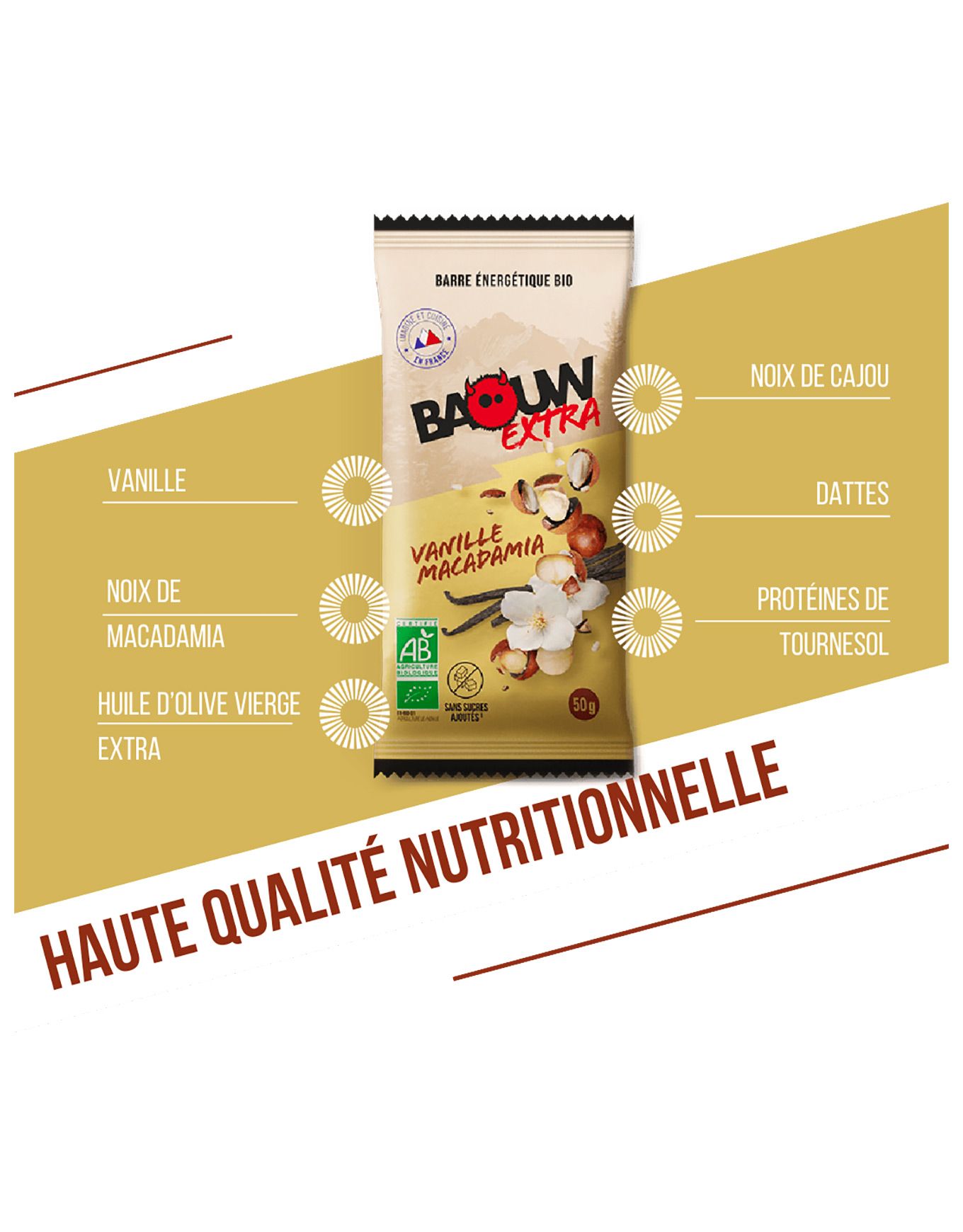 Barre énergétique bio Extra Vanille-Macadamia 50g – Image 4