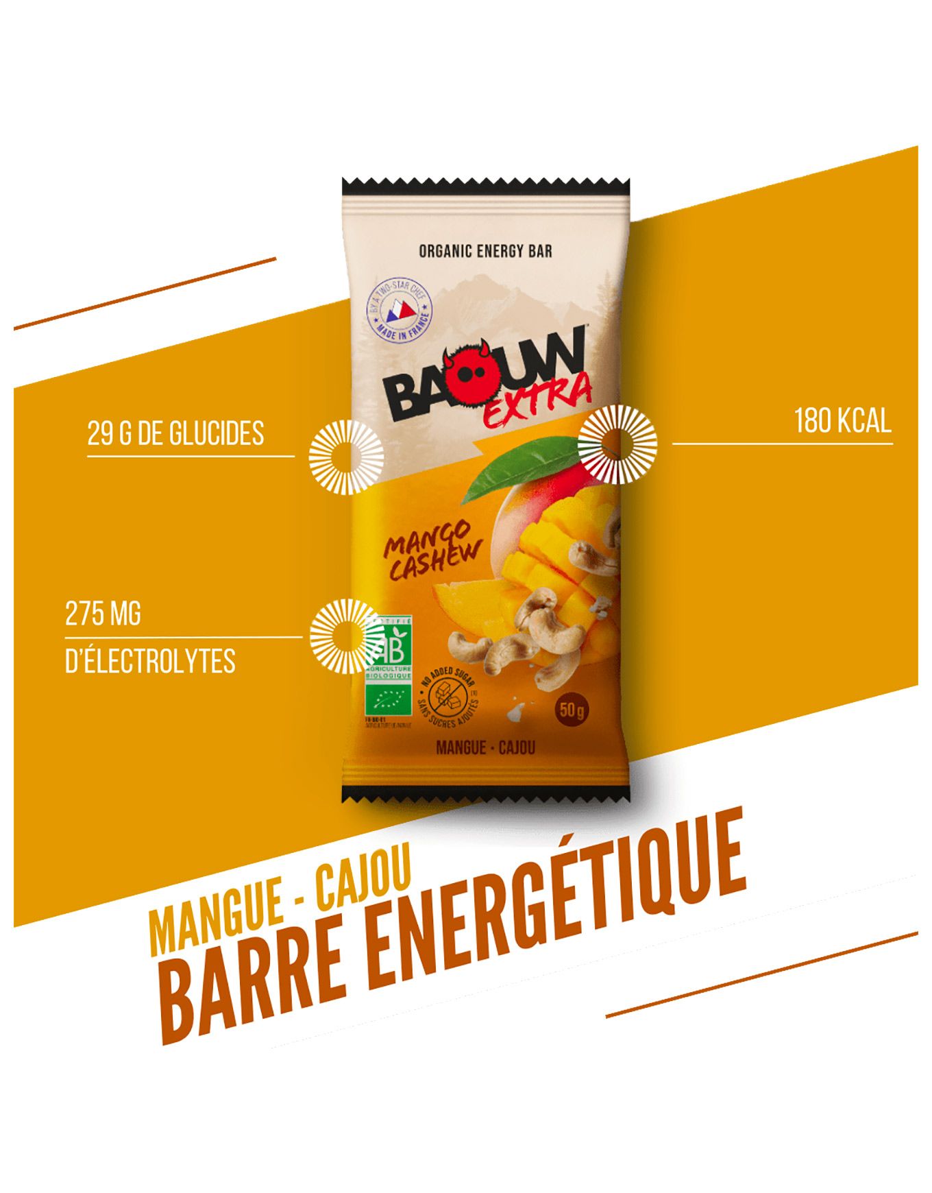 Barre Énergétique Bio Extra Mangue - Cajou – Image 3