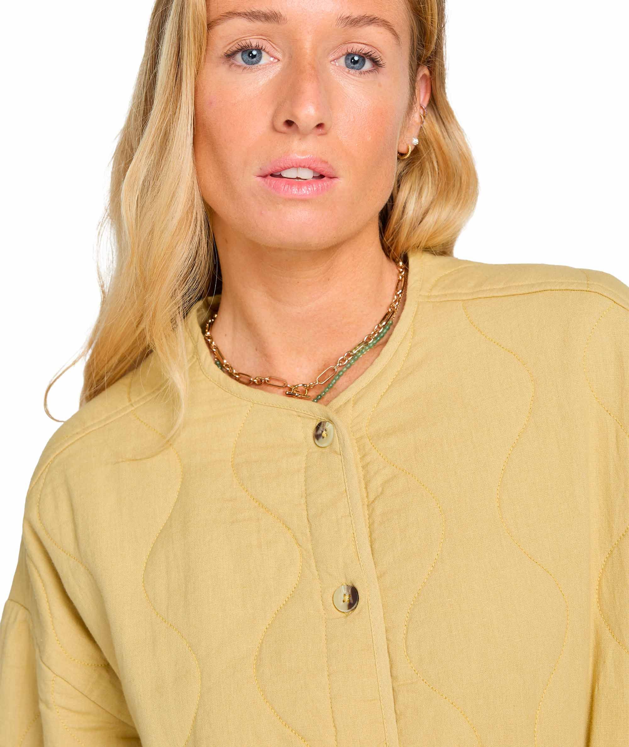 U R Golden Quilted Jacket W Light Olive – Image 2