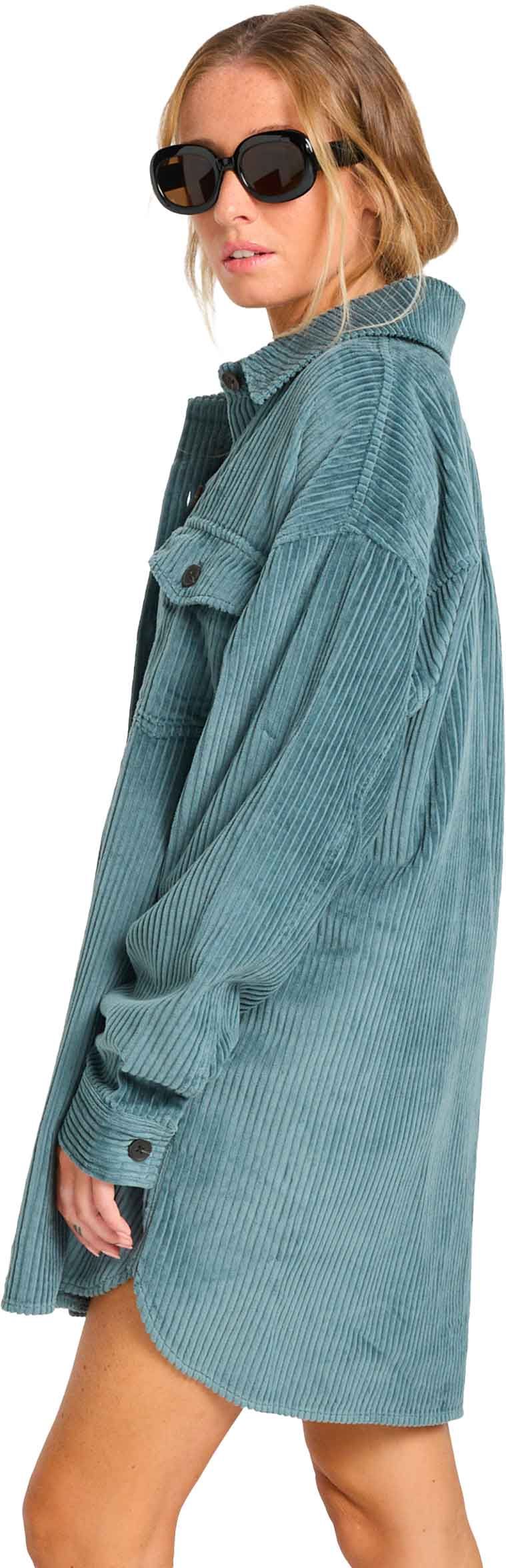 Winter Ocean Shirt Dress W Silver Bleach – Image 5