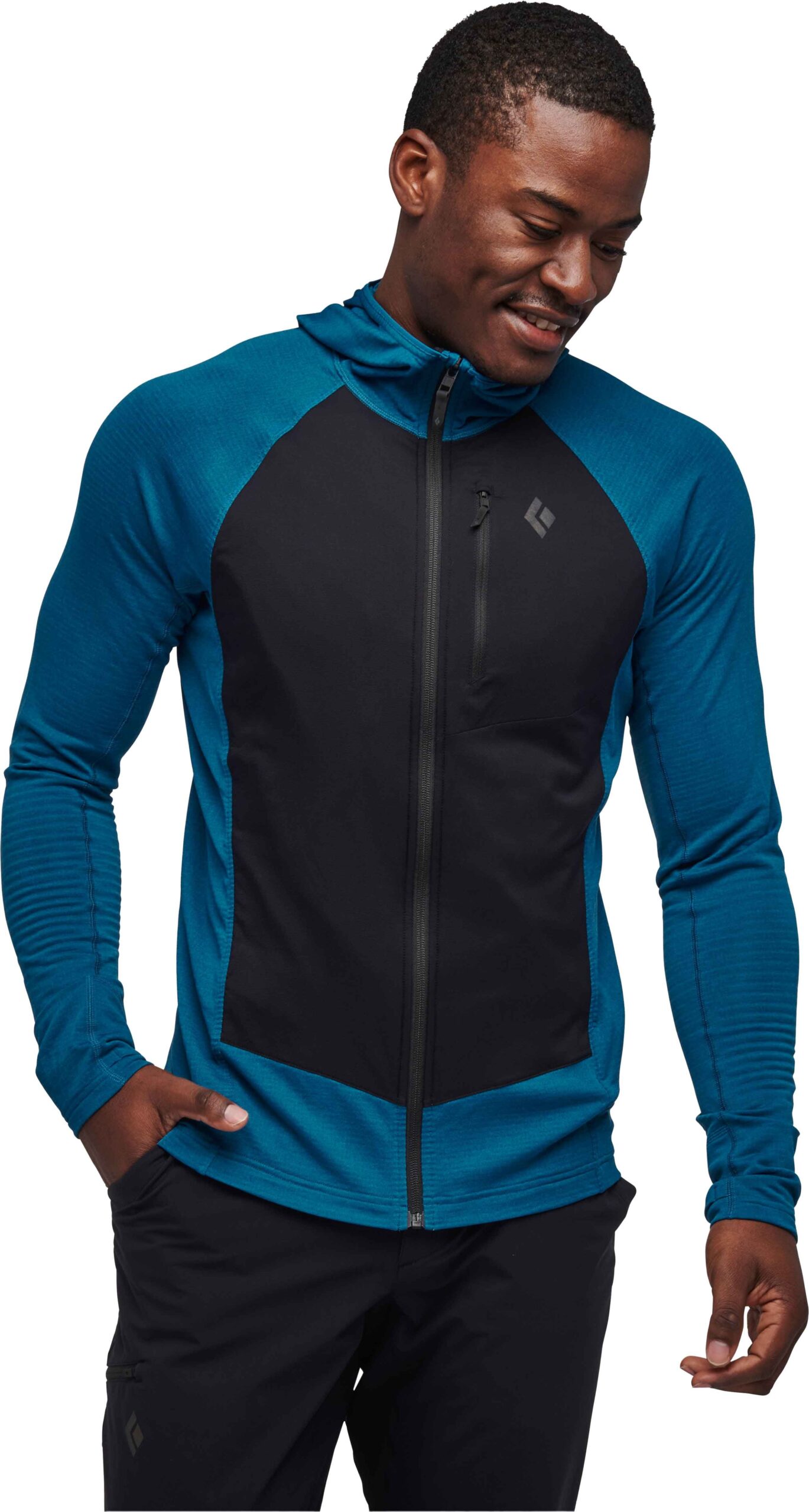 M Coefficient LT Hybrid Hoody Kingfisher-Black