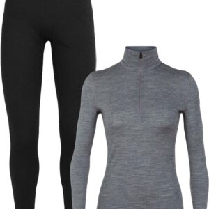 Pack W Merino 200 Oasis LS Half Zip Gritstone Heather