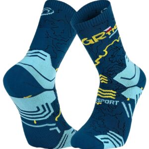 Socquettes Trek GR Haute Polyamide Bleu/Jaune