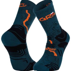 Socquette Trek Gr Haute - Polyamide Gr20 Vert/Orange