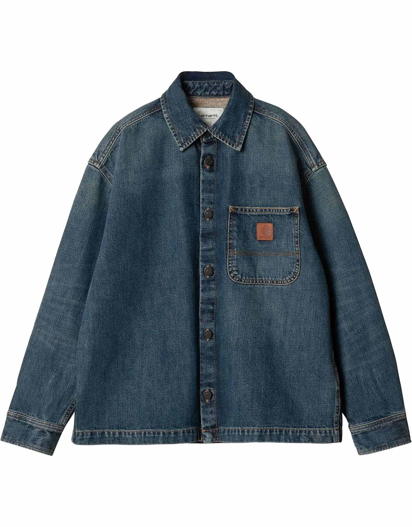 W' Lovilia Shirt Jac Worn Used Wash Blue