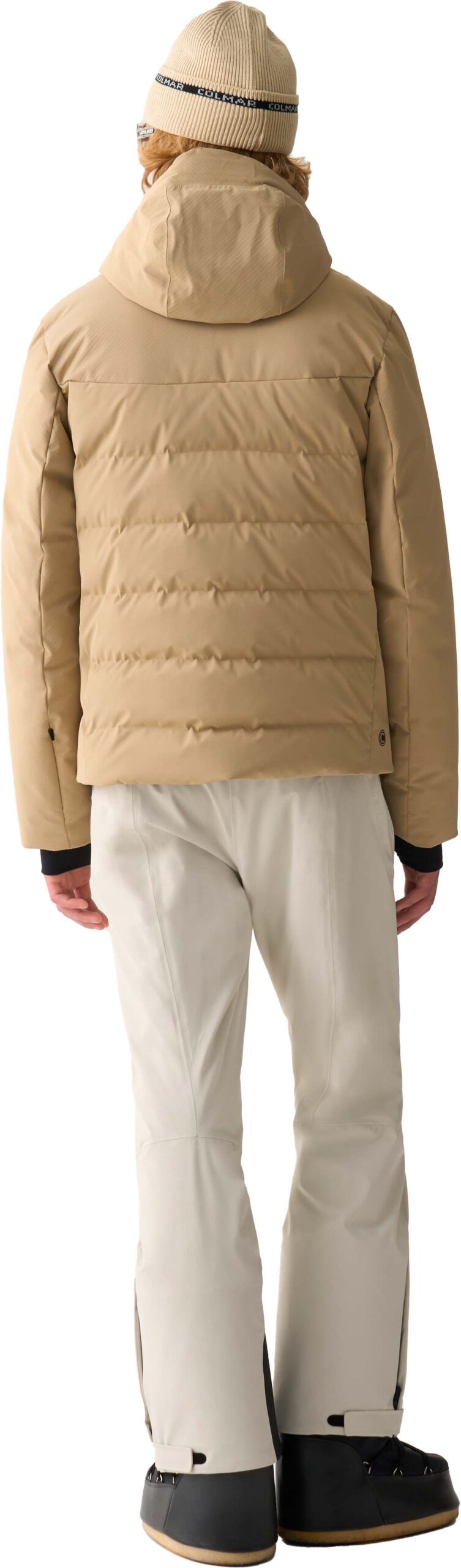 Men Hybrid Down Ski Jacket Navy Blue – Image 2