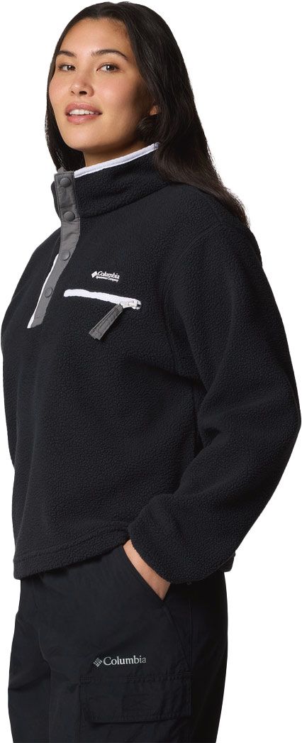 Helvetia II Cropped Half Snap Fleece Black – Image 5