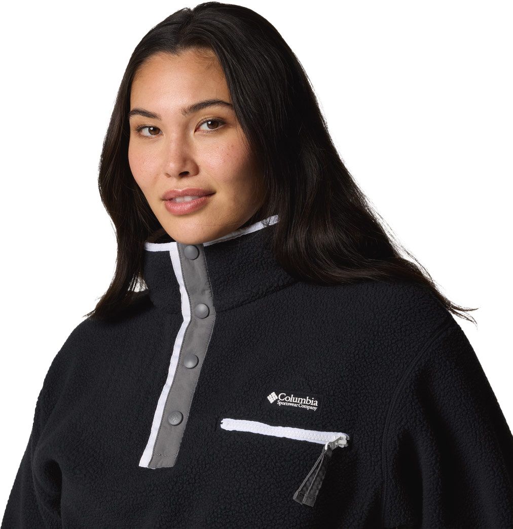Helvetia II Cropped Half Snap Fleece Black – Image 4