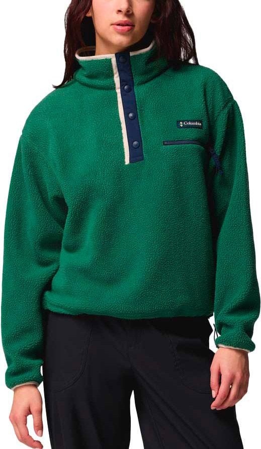 Helvetia II Cropped Half Snap Fleece Rain Frst Cllgt Nv Dark Stn