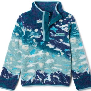 Helvetia II Printed Half Snap Fleece Crushed Blue Sisters Everblue