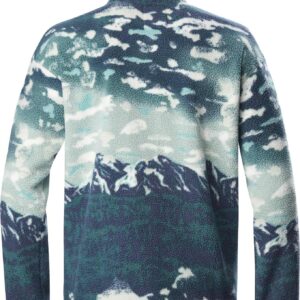 Helvetia II Printed Half Snap Fleece x Snowleader Crushed Blue Sisters