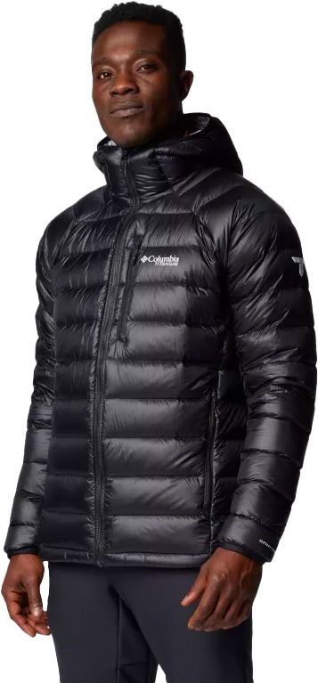 Arctic Crest Down Hooded Jacket Black – Image 4