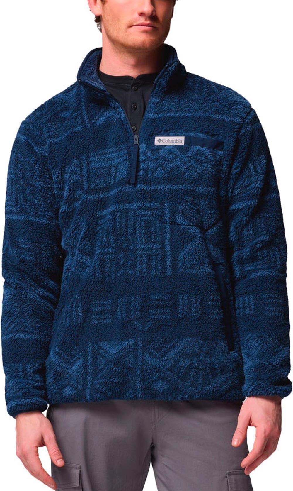 Rugged Ridge High Pile Half Zip Coll Navy Deschutes Days