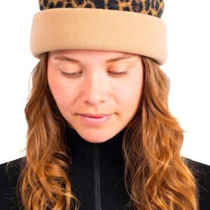 Beanie Sherpa Neckwarmer Leopard