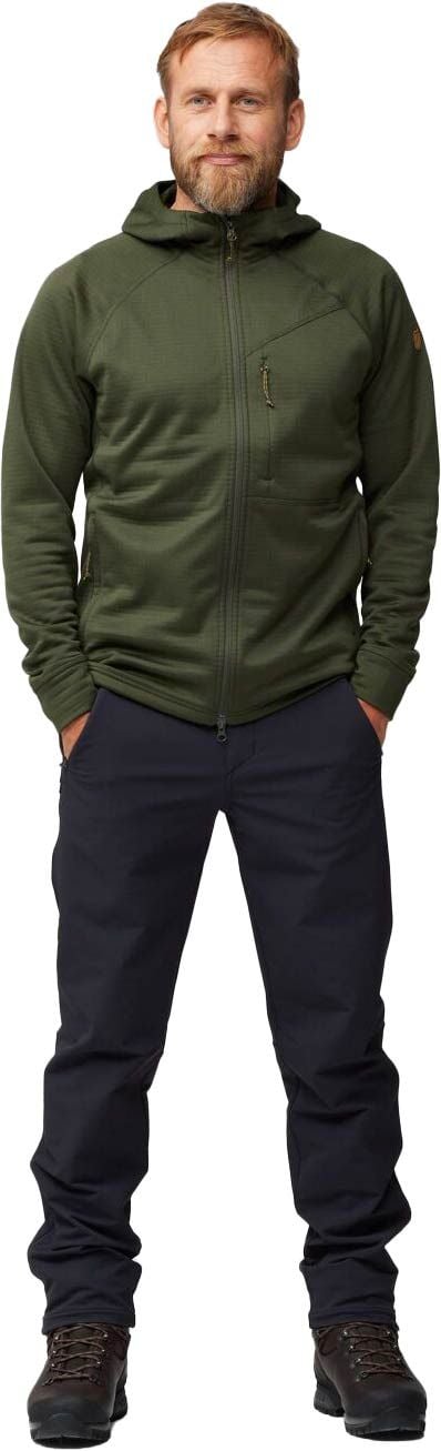 Abisko Grid Fleece Hoodie M Deep Forest – Image 2