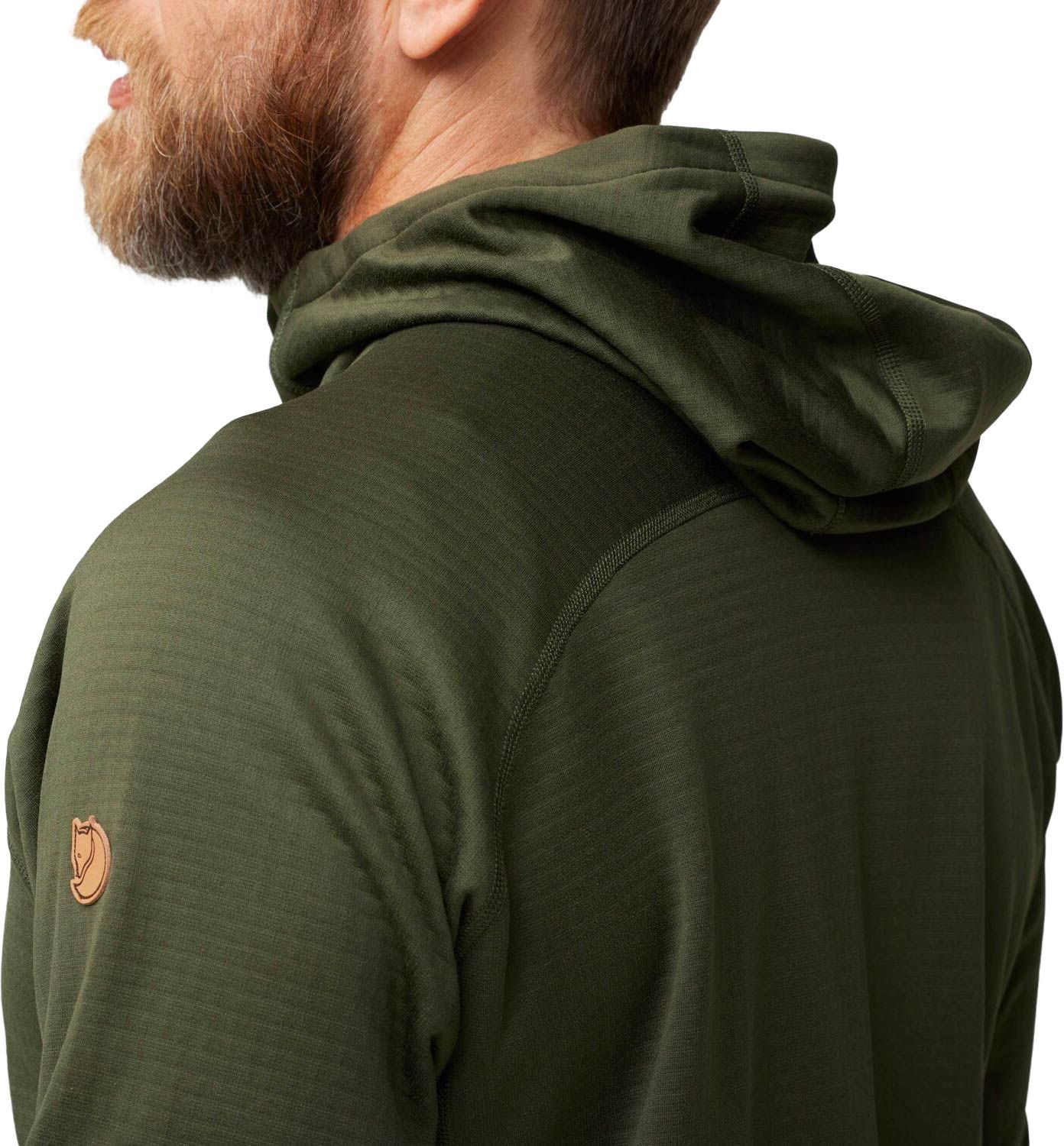 Abisko Grid Fleece Hoodie M Deep Forest – Image 3