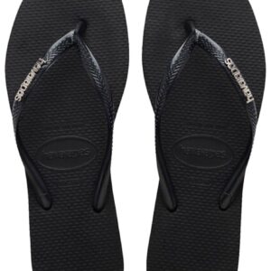 Slim Square Logo Metallic Black/Silver