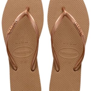 Slim Square Logo Metallic Rose Gold/Rose Gold