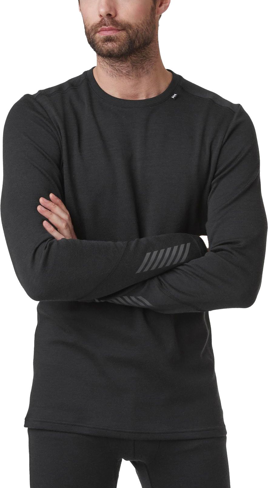 Lifa Merino Midweight Crew Black – Image 5