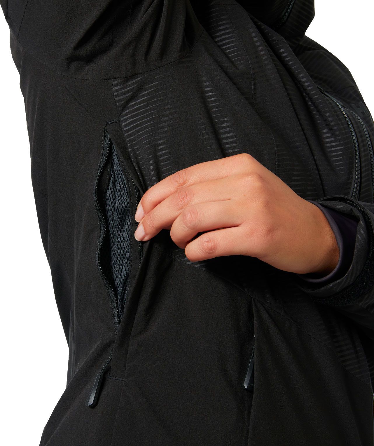 W Valdisere 3.0 Jacket Black Embossed Stripes – Image 4