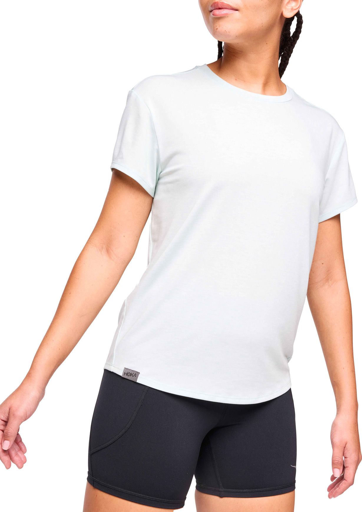 W Hoka Essential Tee Aqua Breeze Htr – Image 5