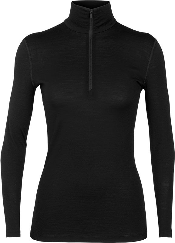 W Merino 200 Oasis LS Half Zip Black