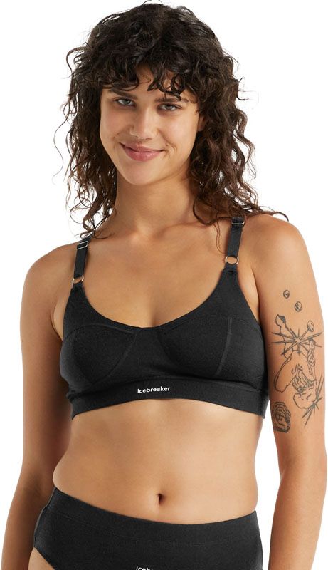 W Merino Queens Clasp Bra Black – Image 4
