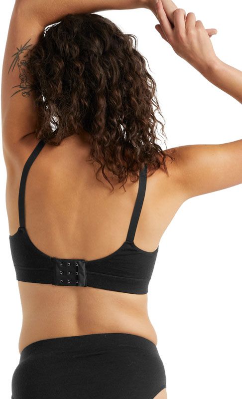 W Merino Queens Clasp Bra Black – Image 5