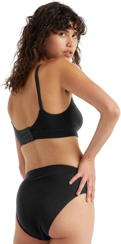 W Merino Queens Clasp Bra Black – Image 6