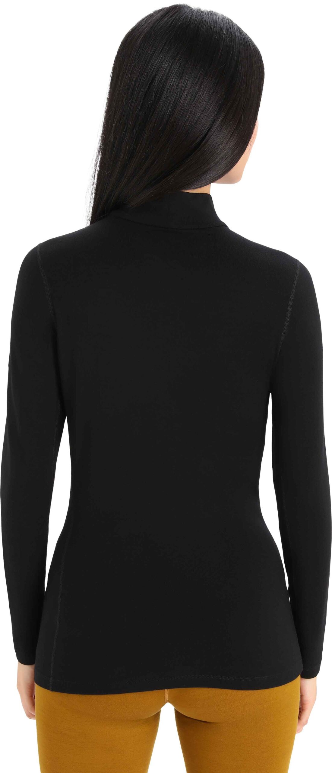 W Merino 260 Tech LS Turtleneck Black – Image 2