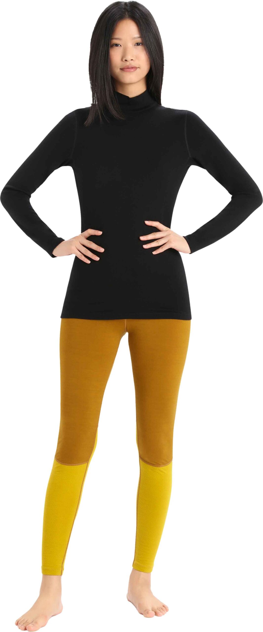 W Merino 260 Tech LS Turtleneck Black – Image 3