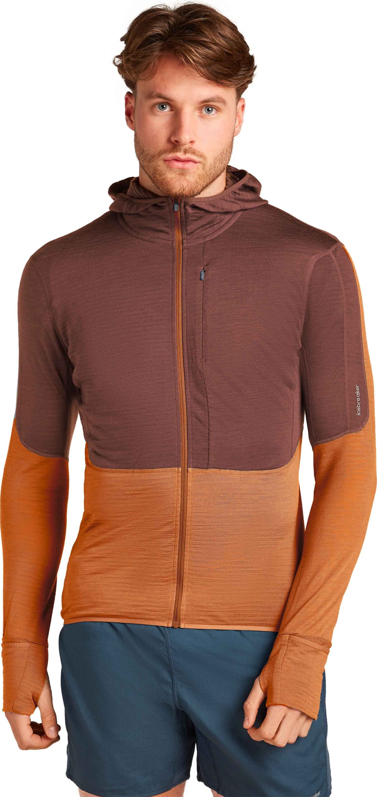 M Merino 200 Realfleece Descender LS Zip H Carob/Dusty Clay/Cb – Image 6