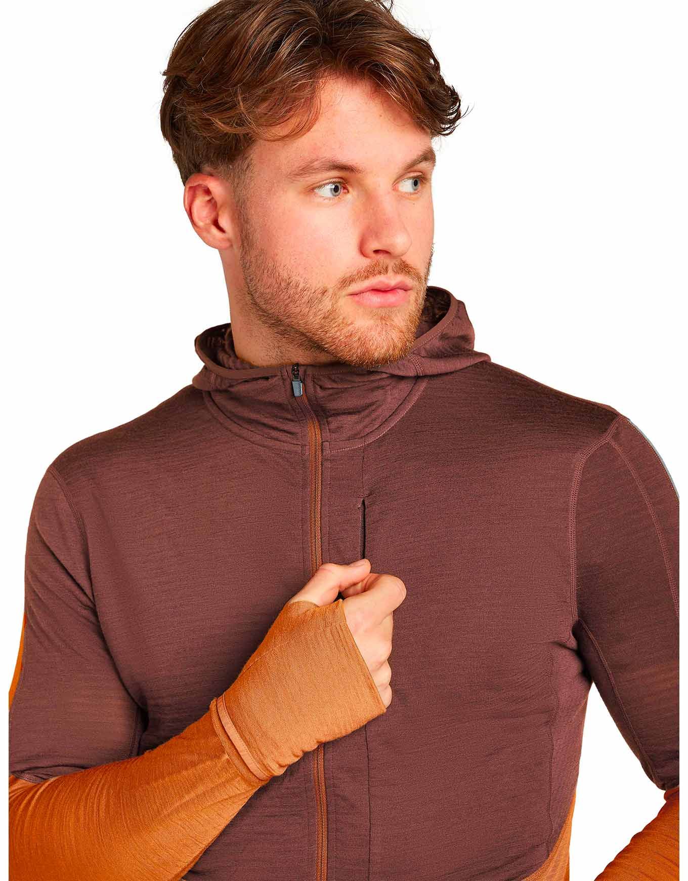 M Merino 200 Realfleece Descender LS Zip H Carob/Dusty Clay/Cb – Image 5