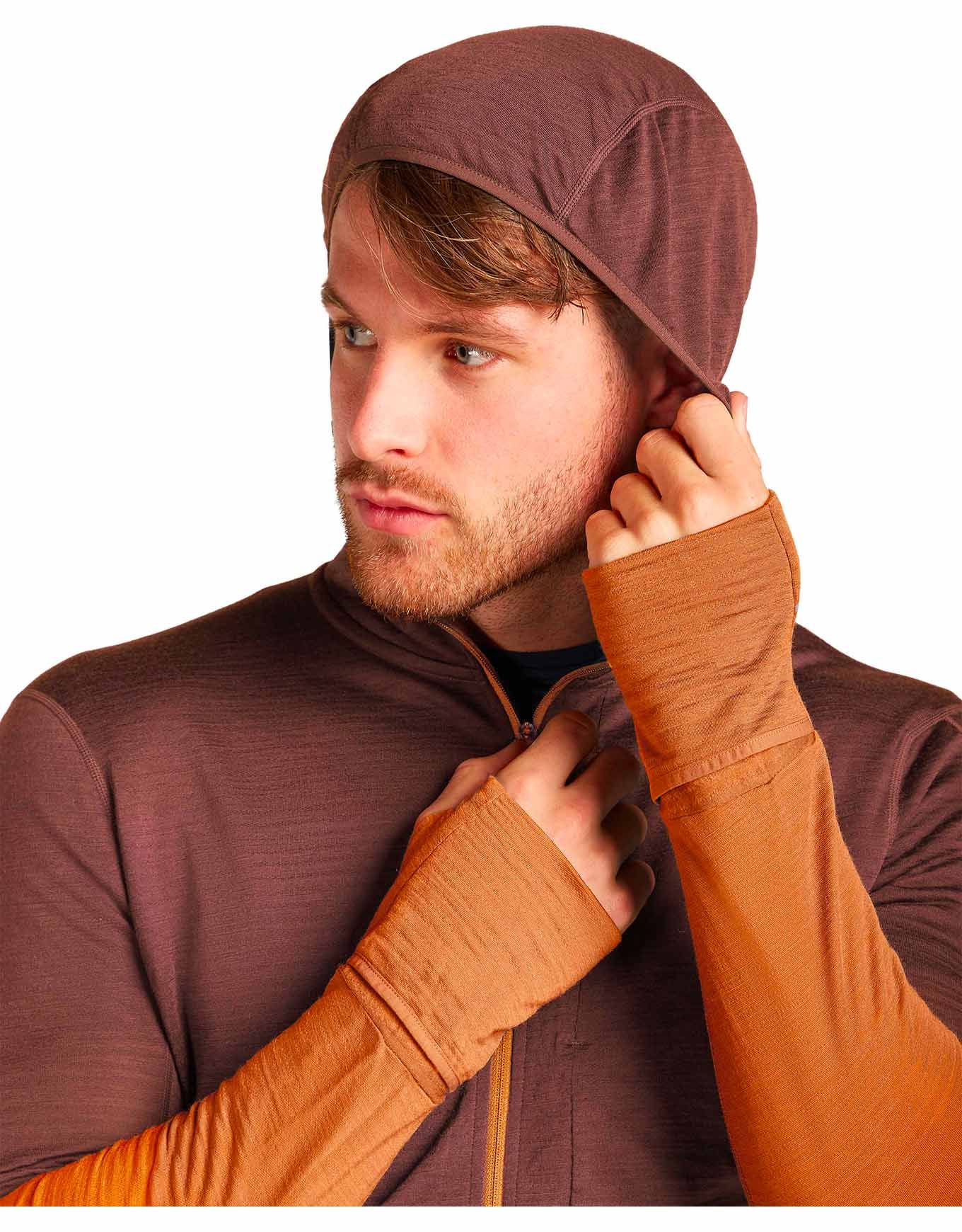 M Merino 200 Realfleece Descender LS Zip H Carob/Dusty Clay/Cb – Image 4