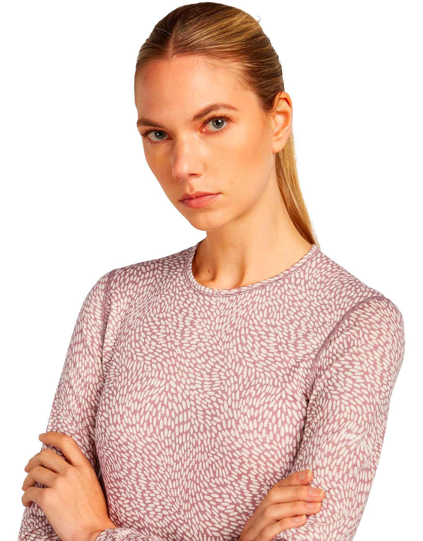 W Merino 200 Oasis LS Crewe Flock Forms AOP Summit/Snow/Aop – Image 4