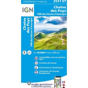 Chaine des Puys PNR volcans d'Auvergne 2531ET