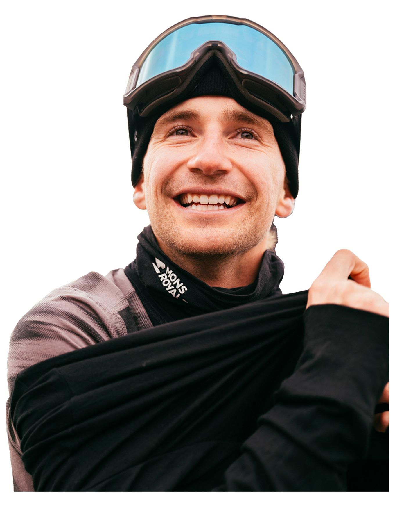 Double Up Merino Neckwarmer Black – Image 2