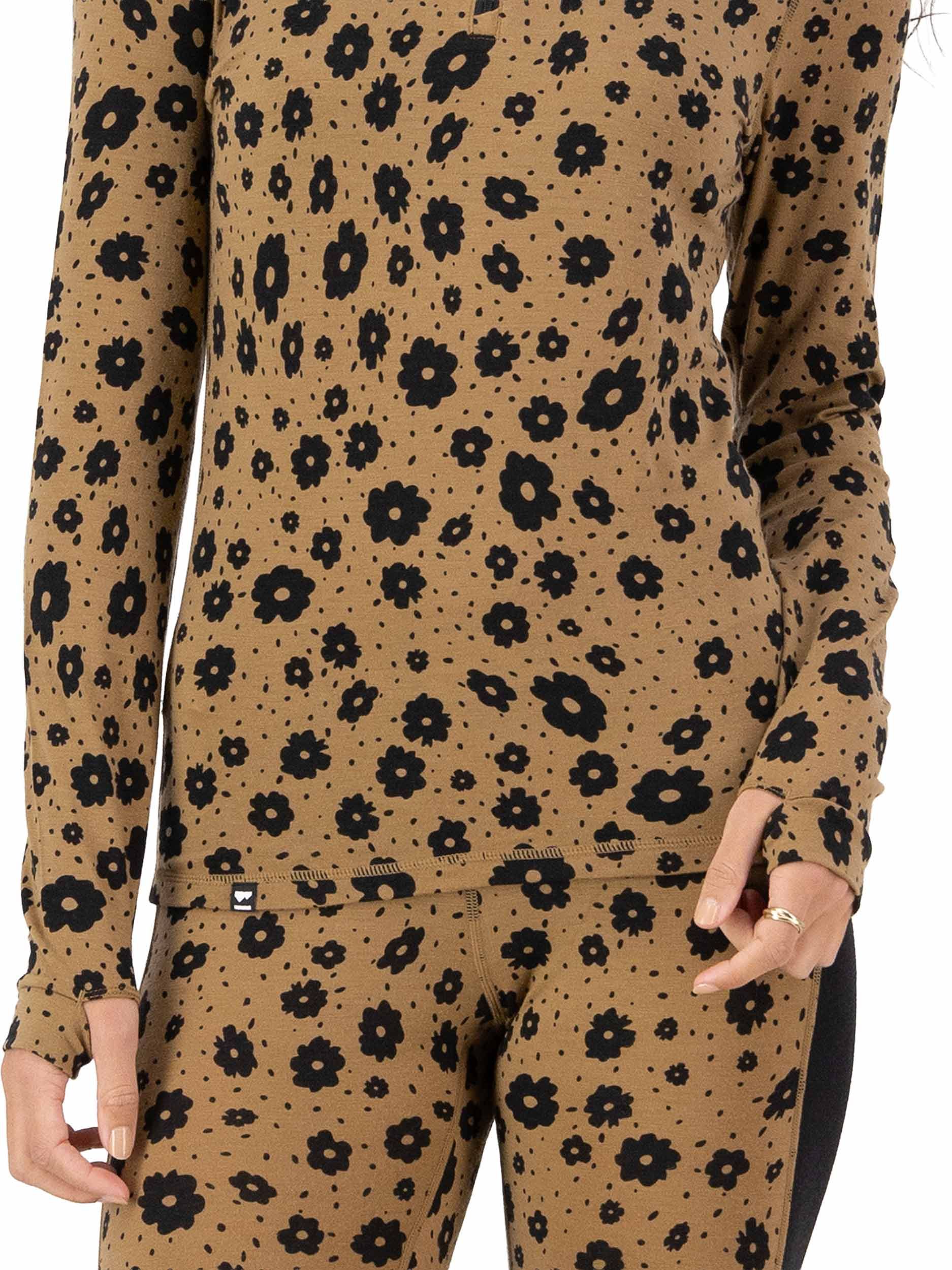 Cascade W Merino Base Layer 1/4 Zip Long Sleeve Aoraki Lily Toffee – Image 5