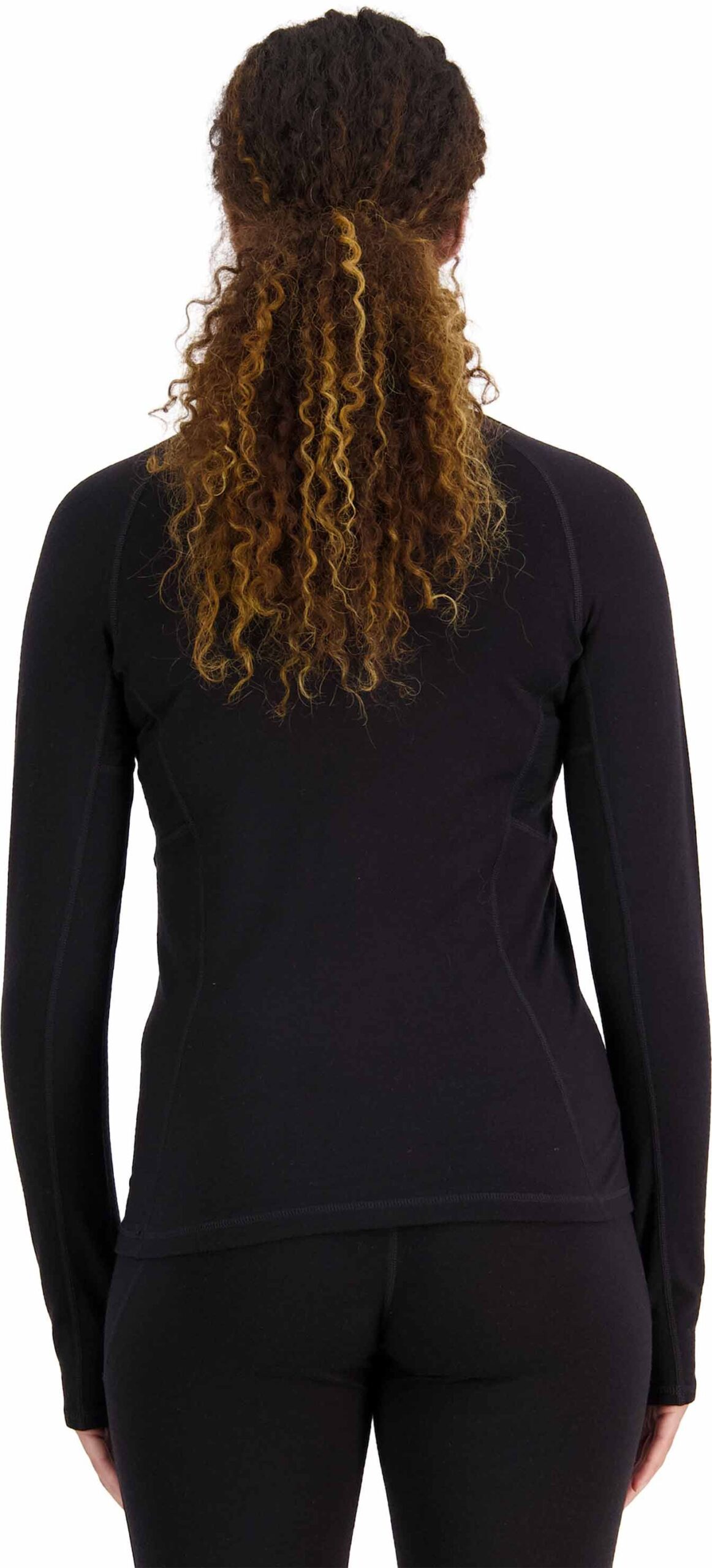 Olympus W Merino Base Layer 1/2 Zip Long Sleeve Black – Image 4