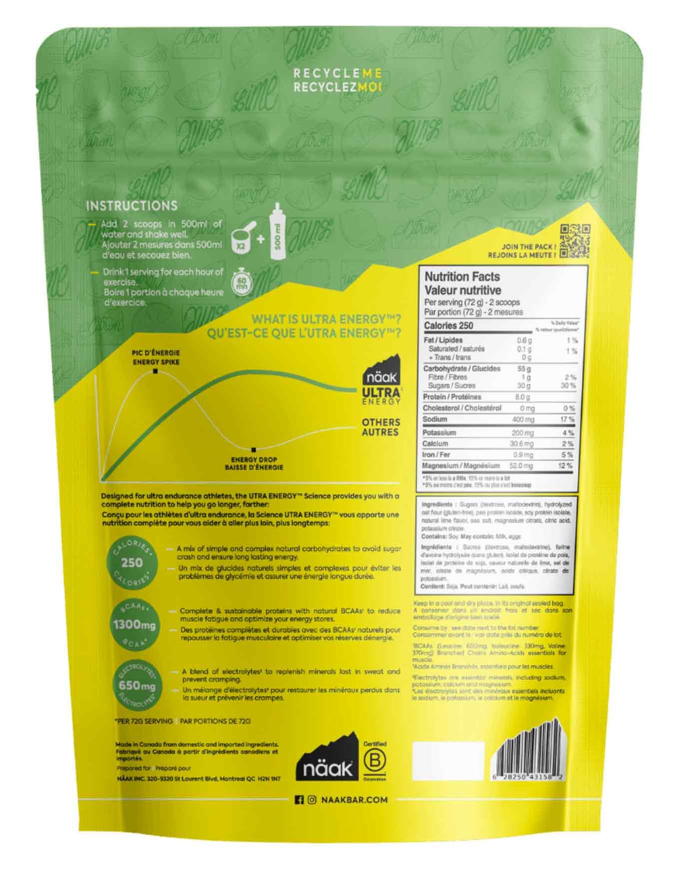 Boisson Ultra Energy™ - Citron 720g – Image 3