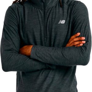 Space Dye 1/4 Zip Black Heather