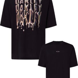 Stacked Metal Tee Blackout