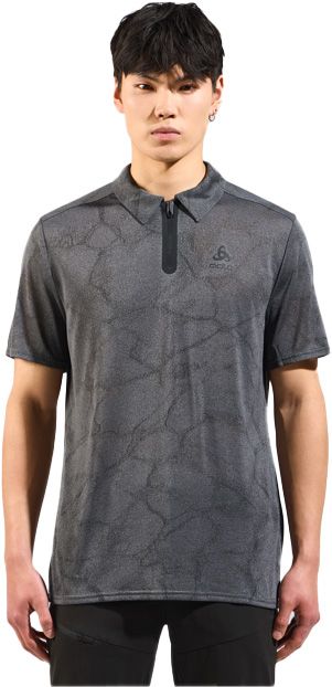 Ascent Chill-Tec Polo Shirt SS Black Melange – Image 3