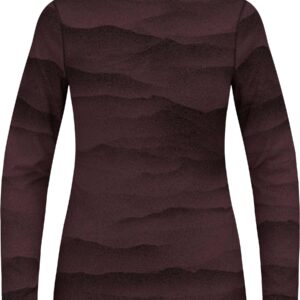 BL Top Crew Neck LS Merino Ridgelines W Fudge Black