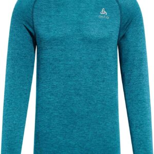 T-Shirt Crew Neck LS Essential Seamless Dark Sapphire Melange