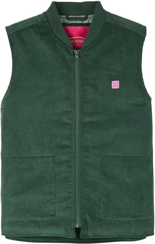 Corduroy Free Sleeve Cardigan Mountain Green